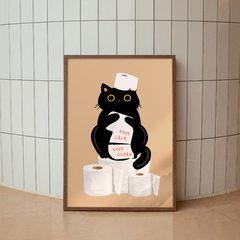 Cuadro Toilet Paper Cat