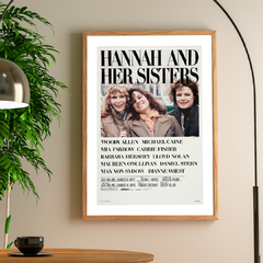 Cuadro Poster Hannah y sus Hermanas - Woody Allen