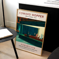 Set de 3 Cuadros Edward Hopper - Gas, Chop Suey, Nighthawks - Oz Cuadros Decorativos