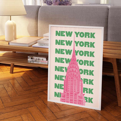 Cuadro Chrysler - New York Typography