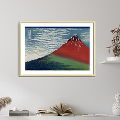 Cuadro Monte Fuji Rojo - Hokusai
