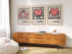Set de 3 Cuadros Keith Haring - Love