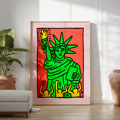 Cuadro Keith Haring - Statue of Liberty