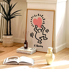 Cuadro Keith Haring - Man Holding Heart