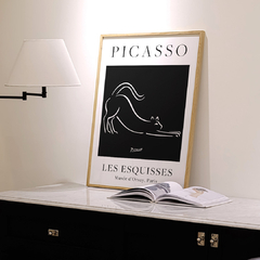 Set de 3 Cuadros Pablo Picasso - Les Esquisses (Black) - comprar online