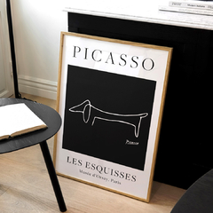 Set de 3 Cuadros Pablo Picasso - Les Esquisses (Black) - Oz Cuadros Decorativos