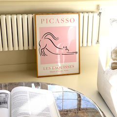 Set de 3 Cuadros Pablo Picasso - Les Esquisses (Pink) - comprar online