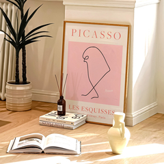 Set de 3 Cuadros Pablo Picasso - Les Esquisses (Pink) en internet