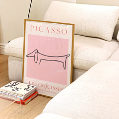 Set de 3 Cuadros Pablo Picasso - Les Esquisses (Pink) - Oz Cuadros Decorativos
