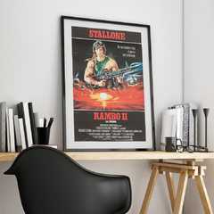 Cuadro Poster Rambo 2 La Mision