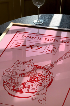 Cuadro Gatito En Ramen en internet