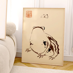 Set de 3 cuadros Matsumoto Hoji - Ito Jakuchu - Frogs en internet