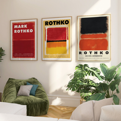 Set de 3 Cuadros Mark Rothko - 1903-1970: A Retrospective