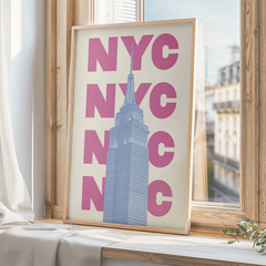 Cuadro Empire State - New York Typography