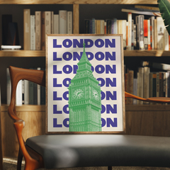 Cuadro Big Ben - London Typography