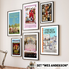 Set de 6 Cuadros Wes Anderson