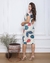 Vestido Tubinho Midi Social Estampado Moda Evangélica - Juliete na internet