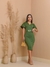 Vestido Tubinho Midi Com Cinto Moda Evangélica - 50379AN na internet