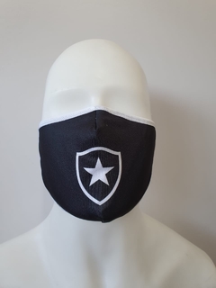 Máscara Botafogo Preta Escudo
