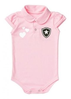 Body Bebê Botafogo Polo rosa