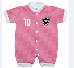 Macacão bebê botafogo rosa