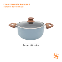 Batería De Cocina Areia Azul 5 Piezas Antiadherente Carol en internet