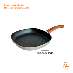 Bifera ondulada antiadherente 26x26 Carol - comprar online