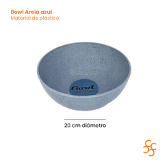 Bowl Plástico Cereales Ensalada Carol Areia Azul 20 Cm x6 - Bazar Colucci