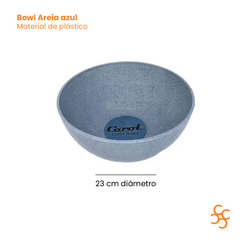 Bowl Plástico Cereales Ensalada Carol Areia Azul 23 Cm x6 - Bazar Colucci
