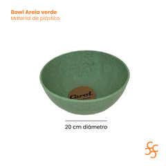 Bowl Plástico Cereales Ensalada Carol Areia Verde 20 Cm x6 - Bazar Colucci