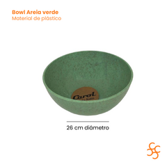 Bowl Plástico Cereales Ensalada Carol Areia Verde 26 Cm en internet