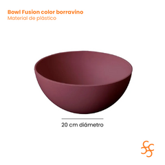 Bowl Plástico Cereales Borravino Carol Fusion 20 Cm X6 en internet