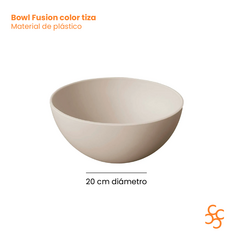 Bowl Plástico Cereales Ensalada Tiza Carol Fusion 20 Cm en internet