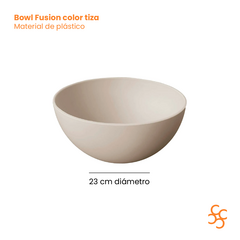 Bowl Plástico Cereales Ensalada Tiza Carol Fusion 23 Cm X6 en internet