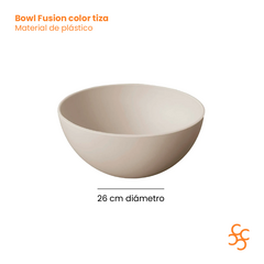 Bowl Plástico Cereales Ensalada Tiza Carol Fusion 26 Cm - comprar online