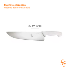 Cuchillo Carnicero Mango Blanco 25 Cm Acero Eskilstuna - comprar online