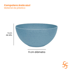 Compotera 11 Cm Plastico Areia Carol Color Azul X12 - comprar online