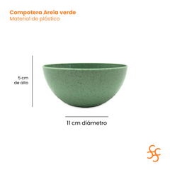 Compotera 11 Cm Plastico Areia Carol Color Verde X24 - comprar online