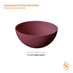 Compotera 11 Cm Plástico Fusion Carol Color Borravino x6 - comprar online