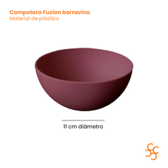 Compotera 11 Cm Plástico Fusion Carol Color Borravino x24 - comprar online