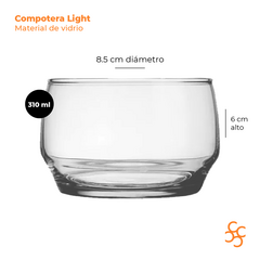 Compotera Light Sobremesa Vidrio 7304/12 Nadir X12 en internet