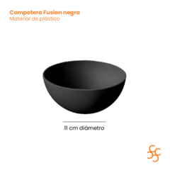 Compotera 11 Cm Plástico Fusion Carol Color Negro x24 - comprar online