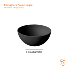 Compotera 11 Cm Plástico Fusion Carol Color Negro x12 - comprar online