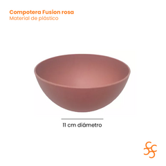 Compotera 11 Cm Plástico Fusion Carol Color Rosa x6 - comprar online