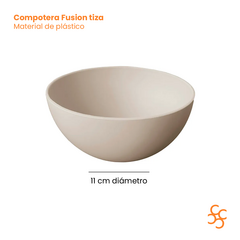 Compotera 11 Cm Plástico Fusion Carol Color Tiza x12 - comprar online