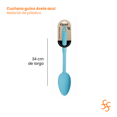 Cuchara Utensillo De Guiso Nylon Color Azul Carol Areia en internet