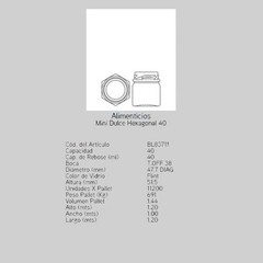 Frasco Mini Hexagonal 40 cc - comprar online