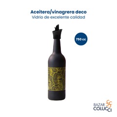 Aceitera vinagrera decorada 750cc Herevin - comprar online