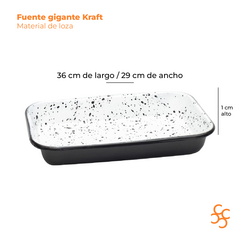 Fuente Gigante Enlozada Craft Negra 36x29x1 Piné - comprar online