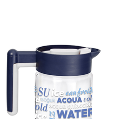 Jarra vidrio con tapa azul Acqua 1,46 litros Herevin - comprar online